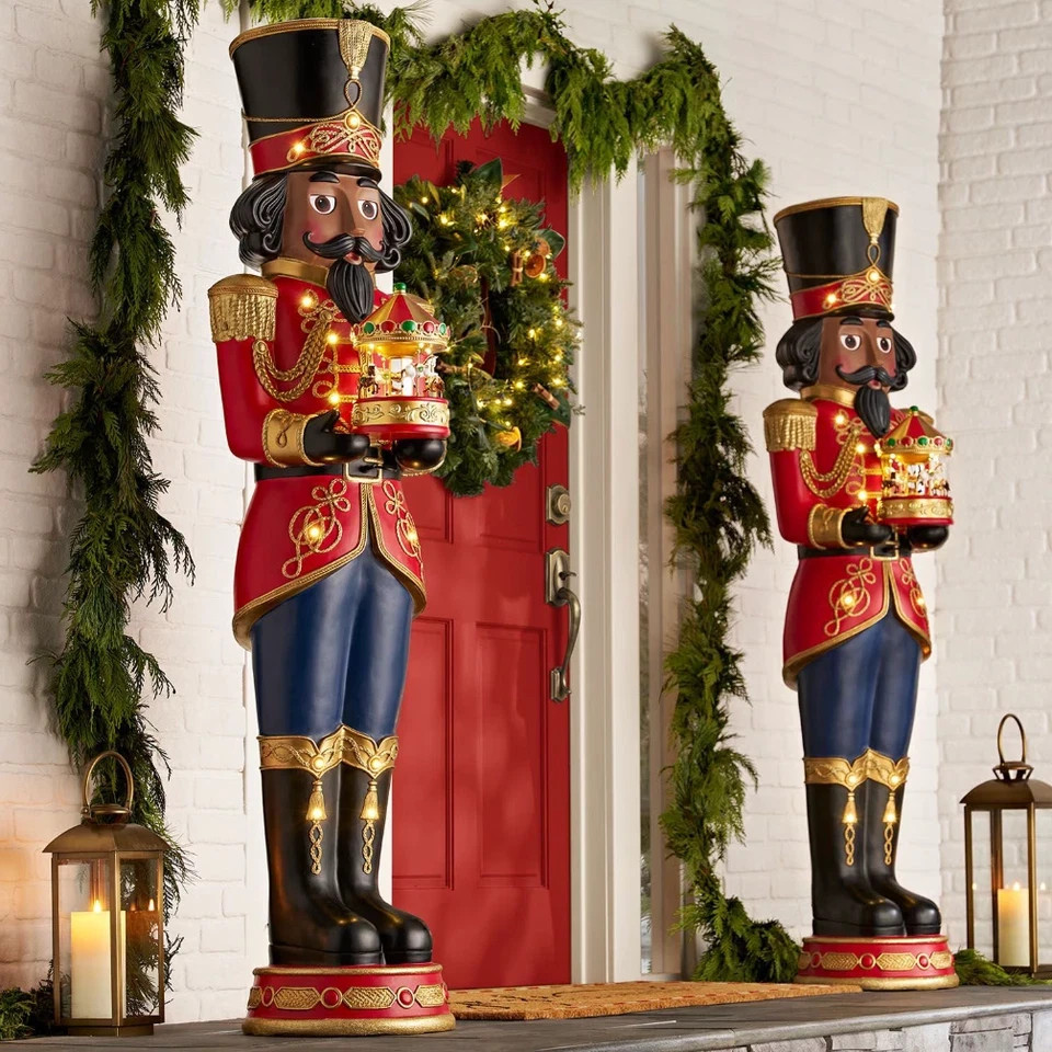 Member's Mark 6' Pre-Lit African American Grand Nutcracker with Carousel