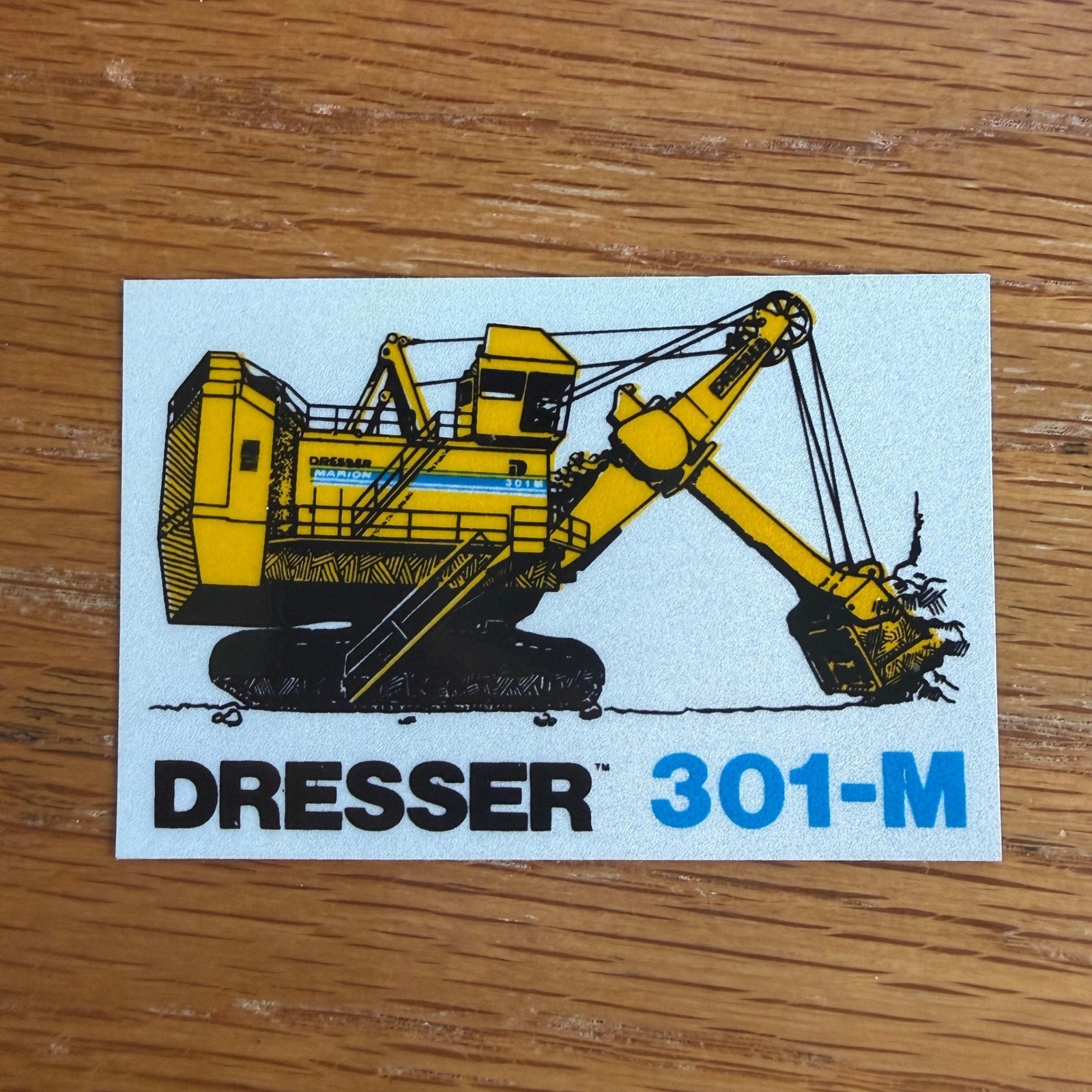 Vintage Dresser 301-M Marion Power Shovel Construction Equipment Sticker Decal