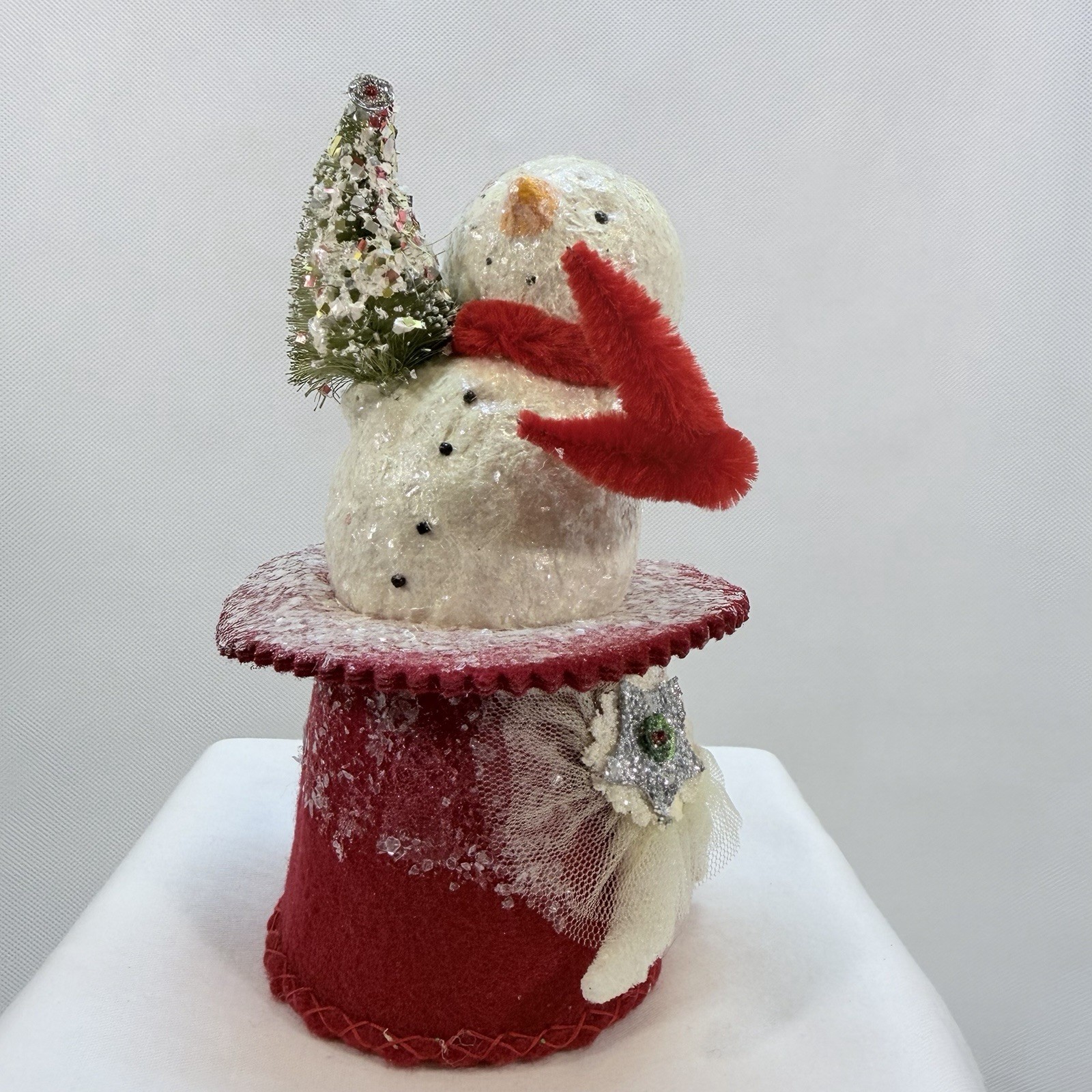 Vintage Midwest of Cannon Falls Snowman on Top Hat Christmas Folk Art