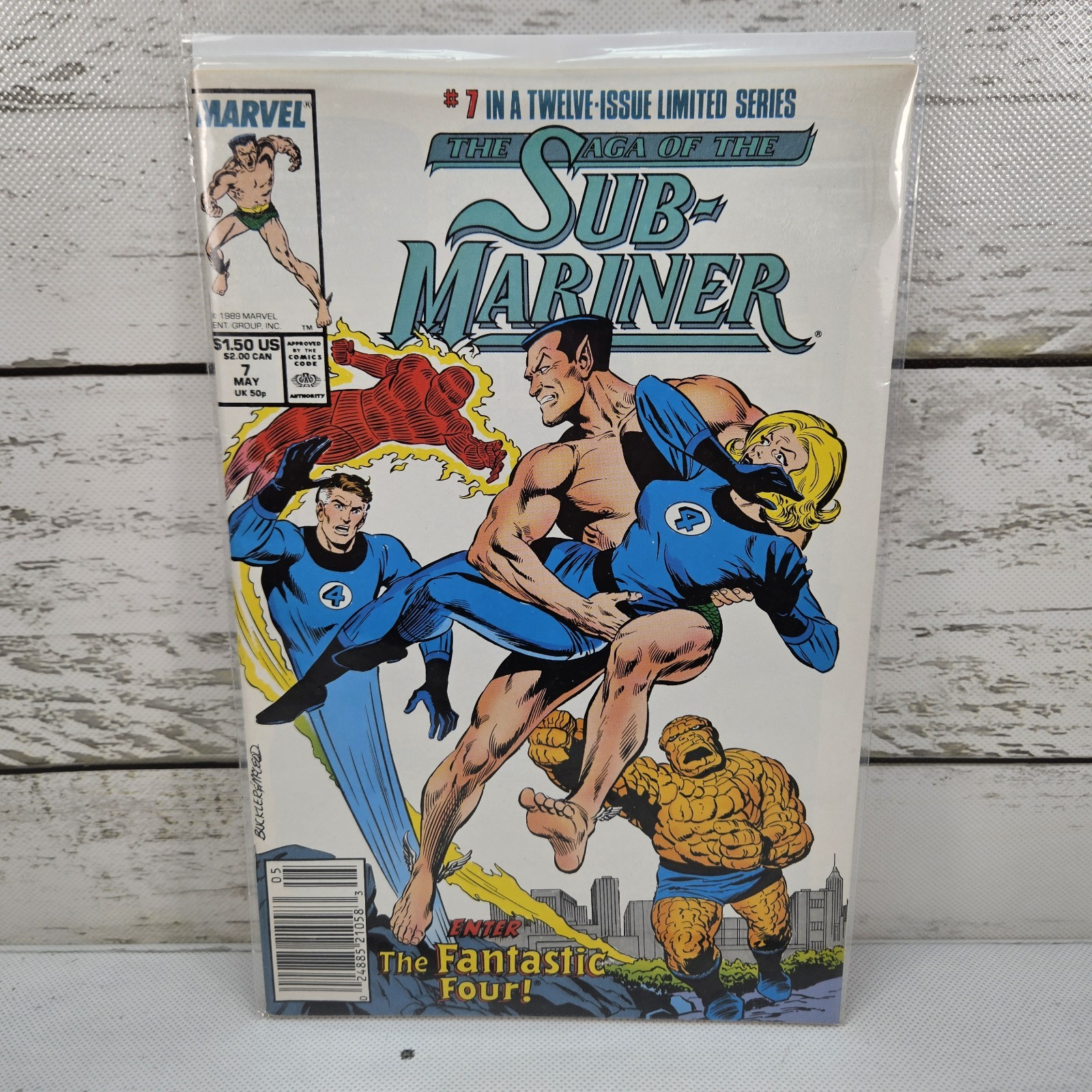Marvel Comics Saga Of The Sub-Mariner #7 1989 Vol. 1 Vintage Comic Book Sleeved