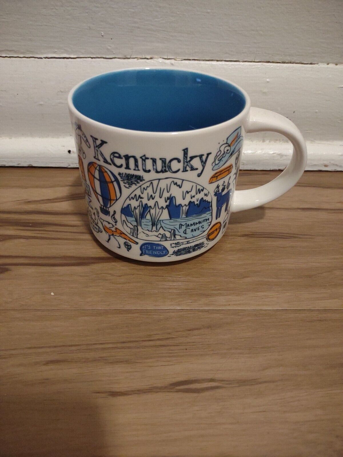 Starbucks Kentucky Coffee Mug White Blue 14 Oz Ceramic 2018 Been There Series