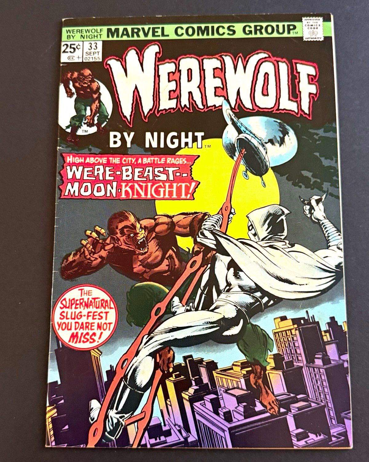 Marvel Comics Werewolf by Night #33 Sep 1975 Moon Knight Doug Moench