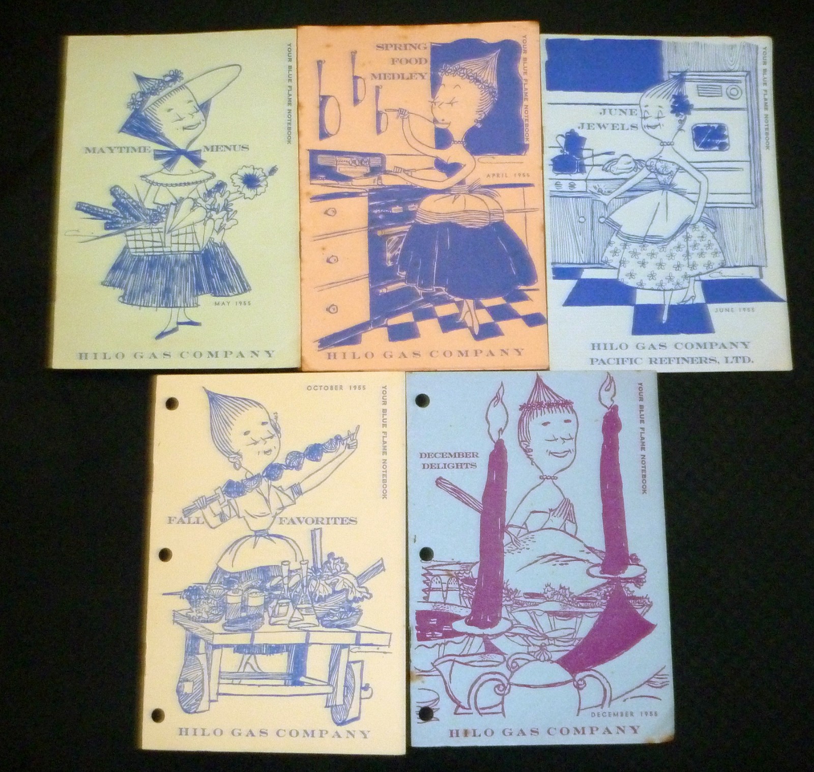 Vintage 1955-1957 Your Blue Flame Notebook Hilo (Hawaii) Gas Company Recipes
