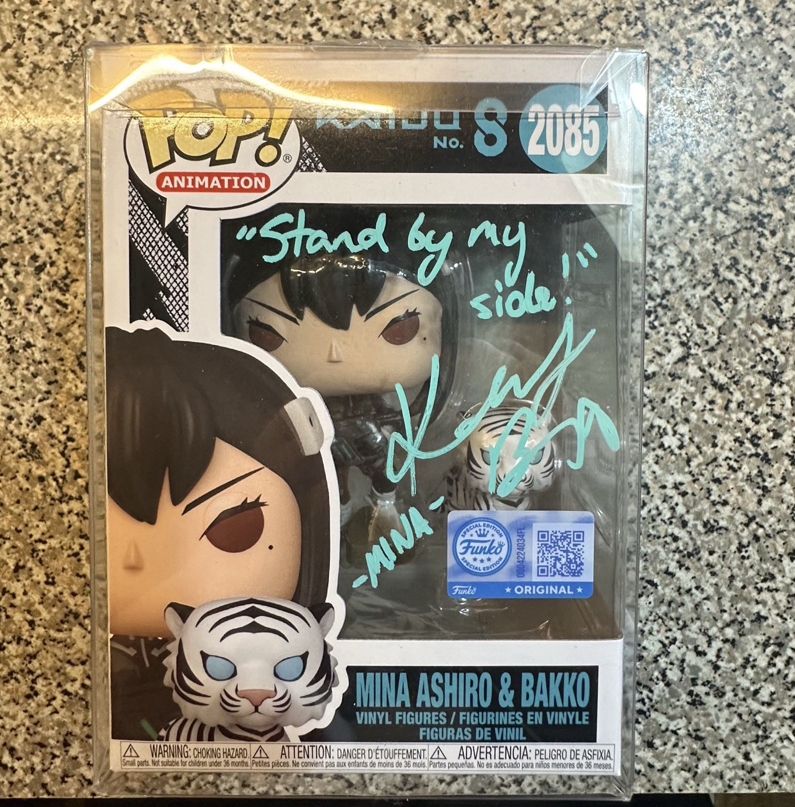 Funko Pop Vinyl: Kaiju No. 8 Mina Ashiro and Bakko, Signed by JSA Katelyn Barr