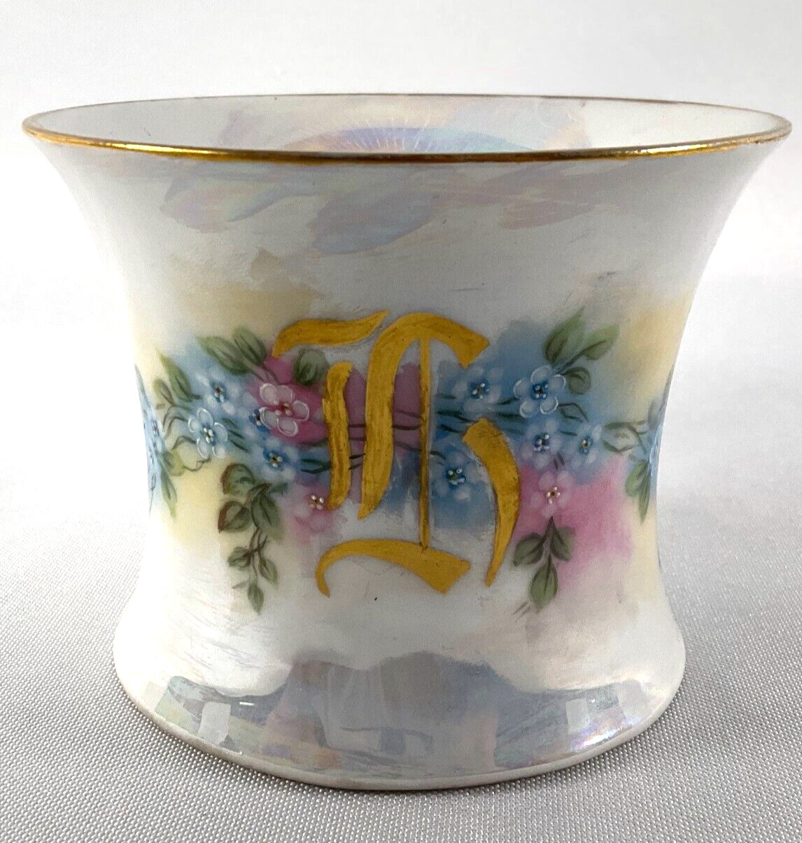 Cacilie Bavaria Luster Shaving Mug Hand Painted Germany 3 3/4\