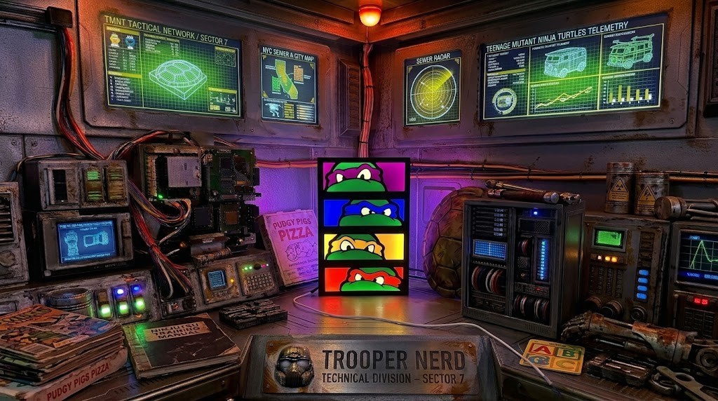 TMNT Ninja Turtles Panel Logo LED Light Box 9.80
