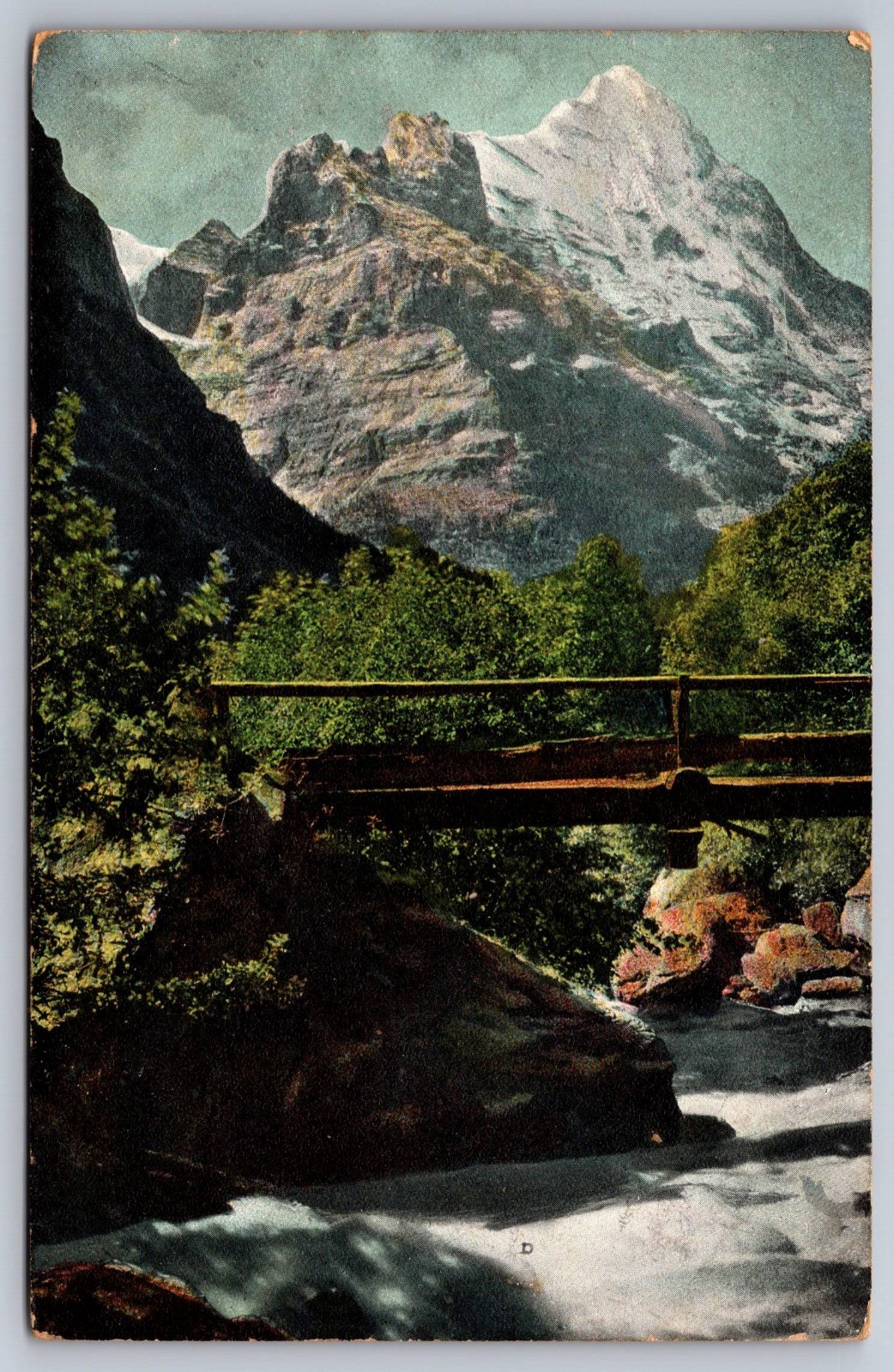 Grindelwald Switzerland Eiger Mountain c.1907 Antique Postcard