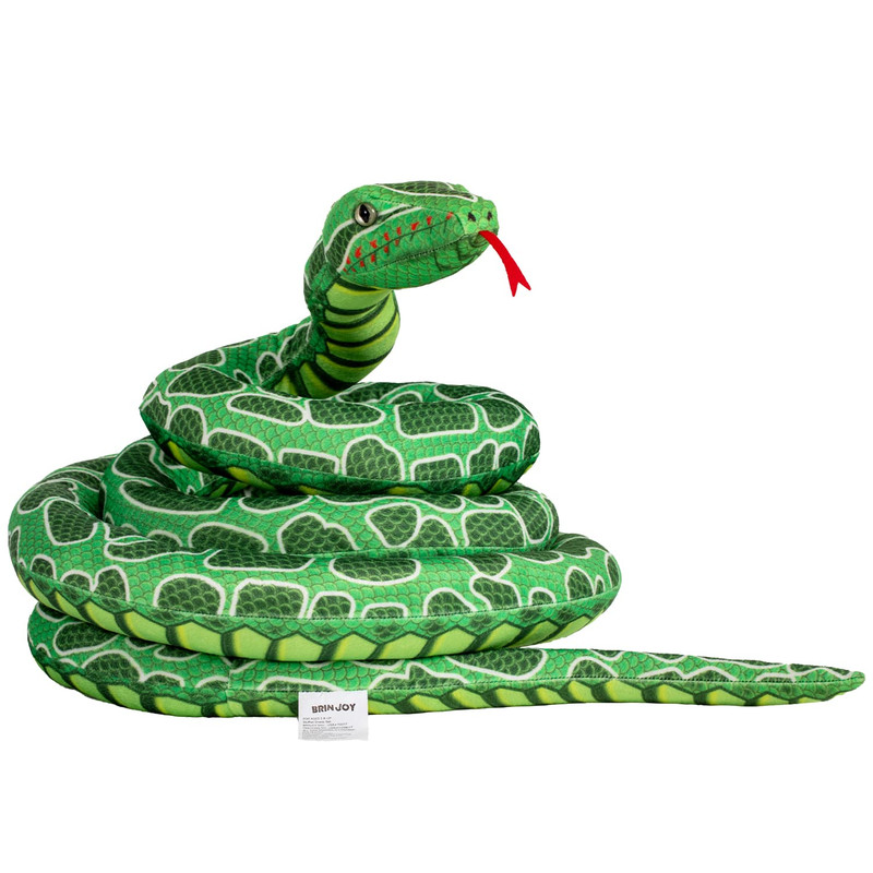 Brinjoy Giant Snake Stuffed Animal 149 Inch Large Lifelike Jumbo Animal Plush