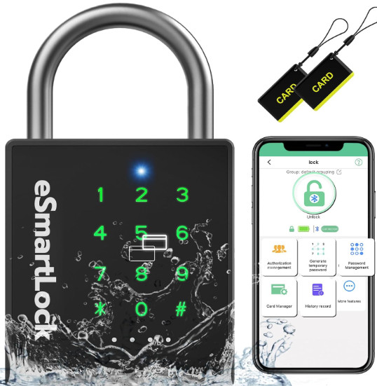 Heavy Duty Smart Padlock W/ Key Pad Lock W/ Code Keypad Weatherproof Bluetooth Heavy Duty Smart Padlock W/ Key Pad Lock W/ Code Keypad Weatherproof Bluetooth