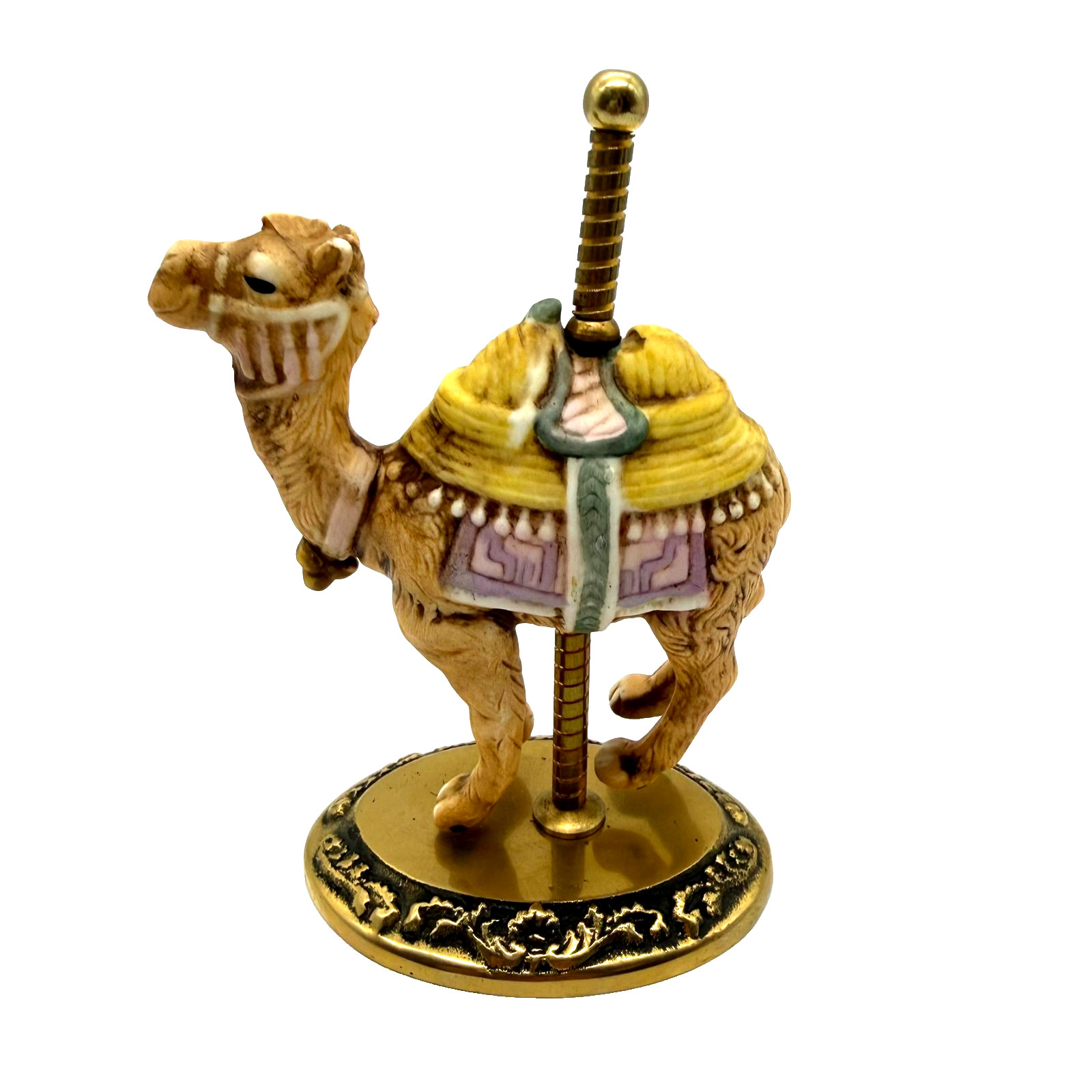 Vintage Willitts Porcelain & Brass Circus Camel Carousel Figurine
