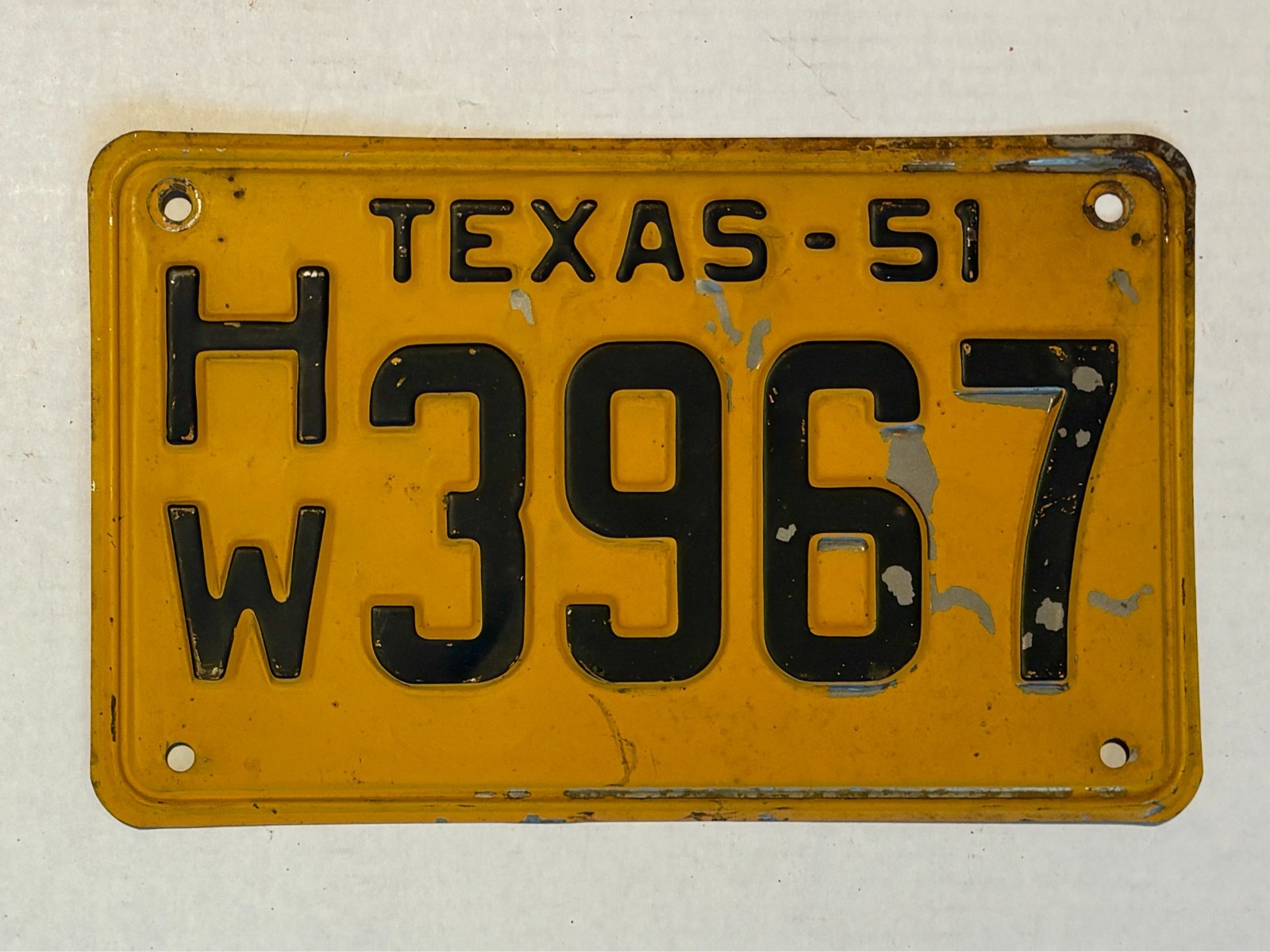 1951 Texas License Plate