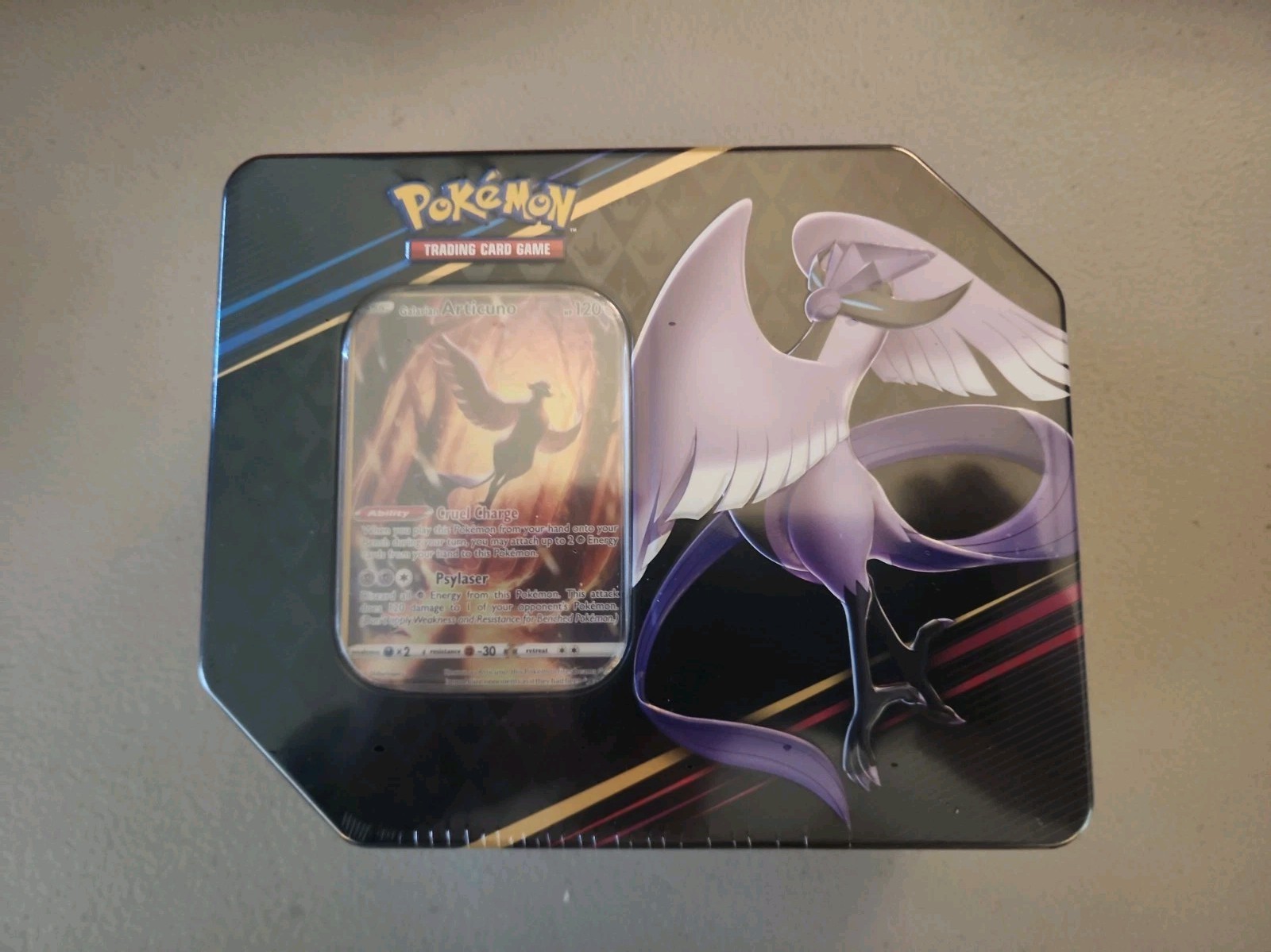 Pokémon TCG Galarian Articuno Collectible Tin Factory Sealed