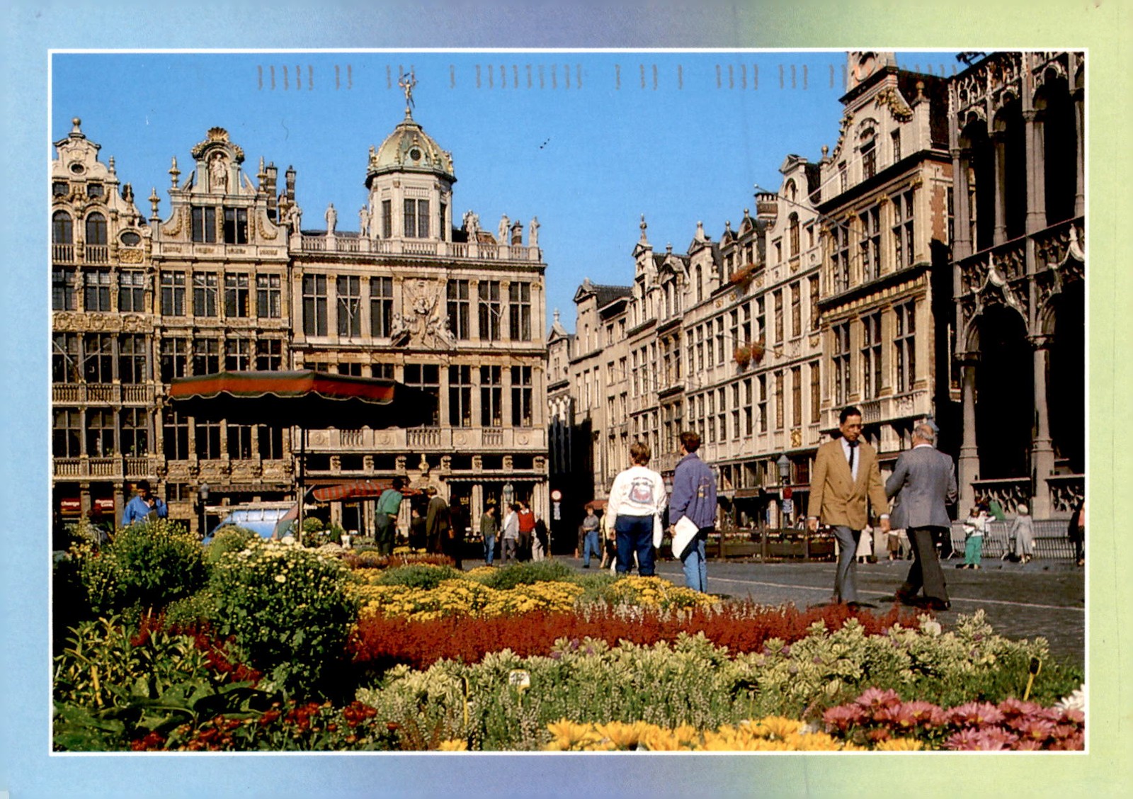 Brussels Grand\'Place Grote Markt, Dinner with Weigleys, Merry Christmas Postcard