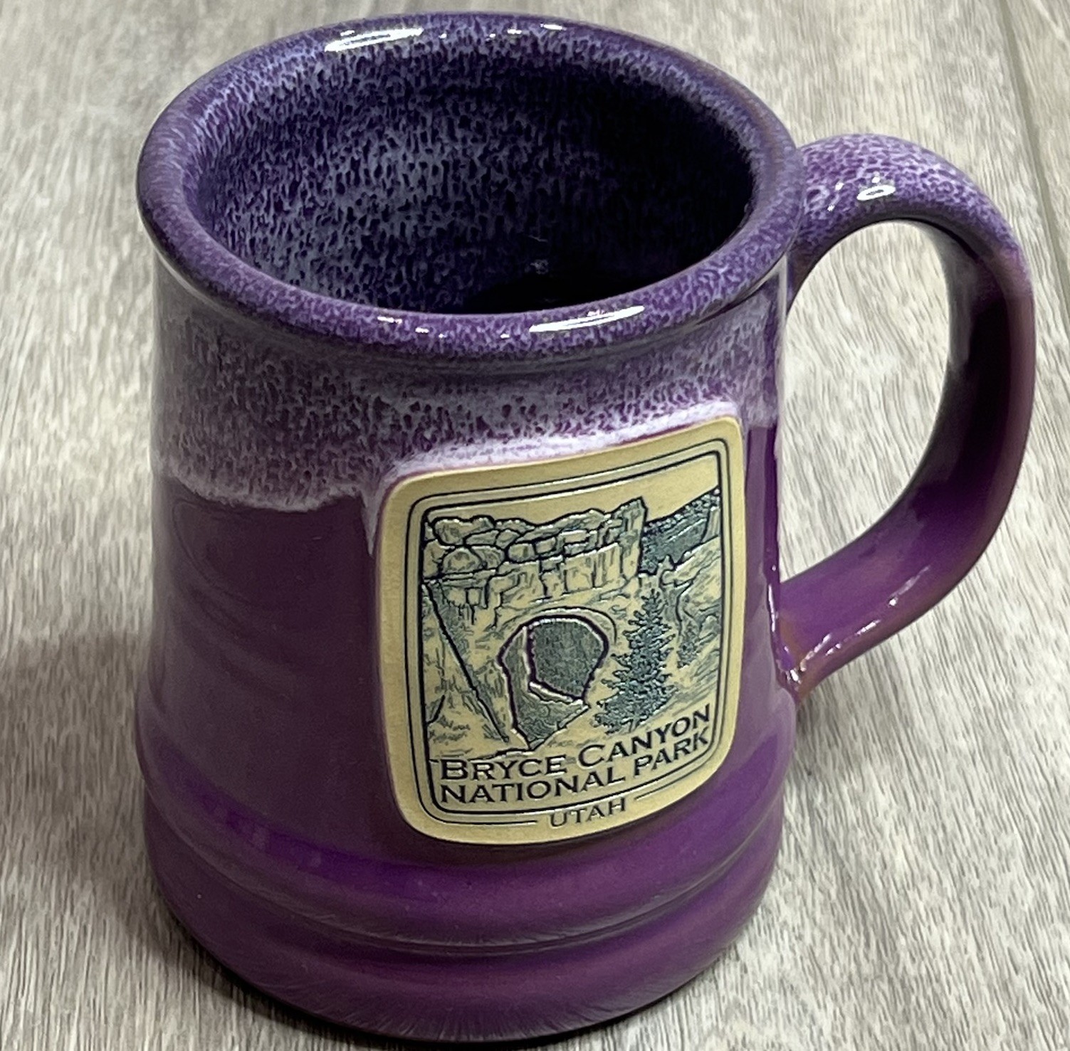 Deneen Pottery Bryce Canon National Park Utah Purple Glaze Stoneware Mug USA