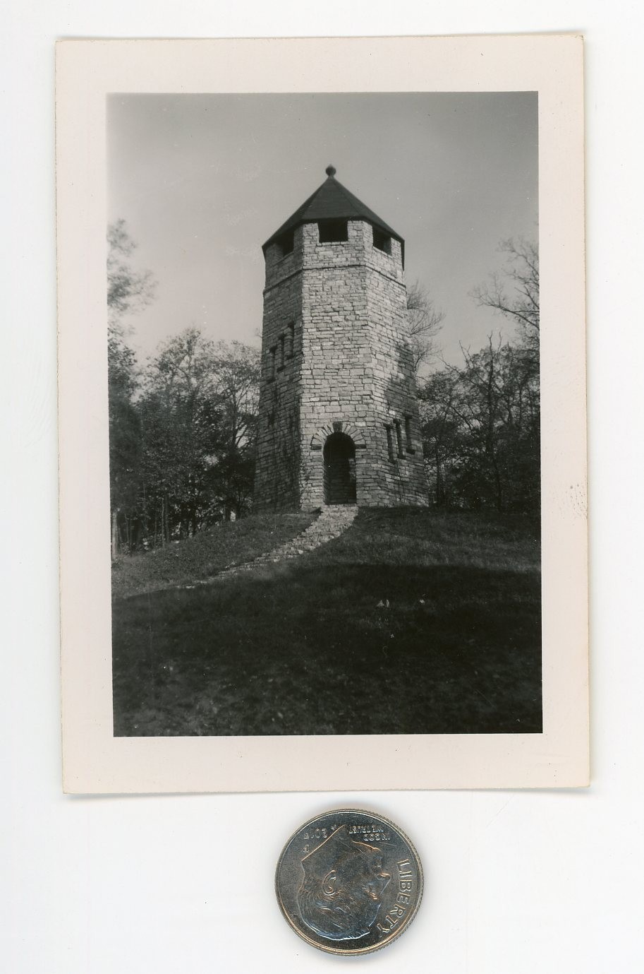 Vintage 1940\'s photo / Dayton OHIO Hills & Dales Lookout Haunted Witches\' Tower