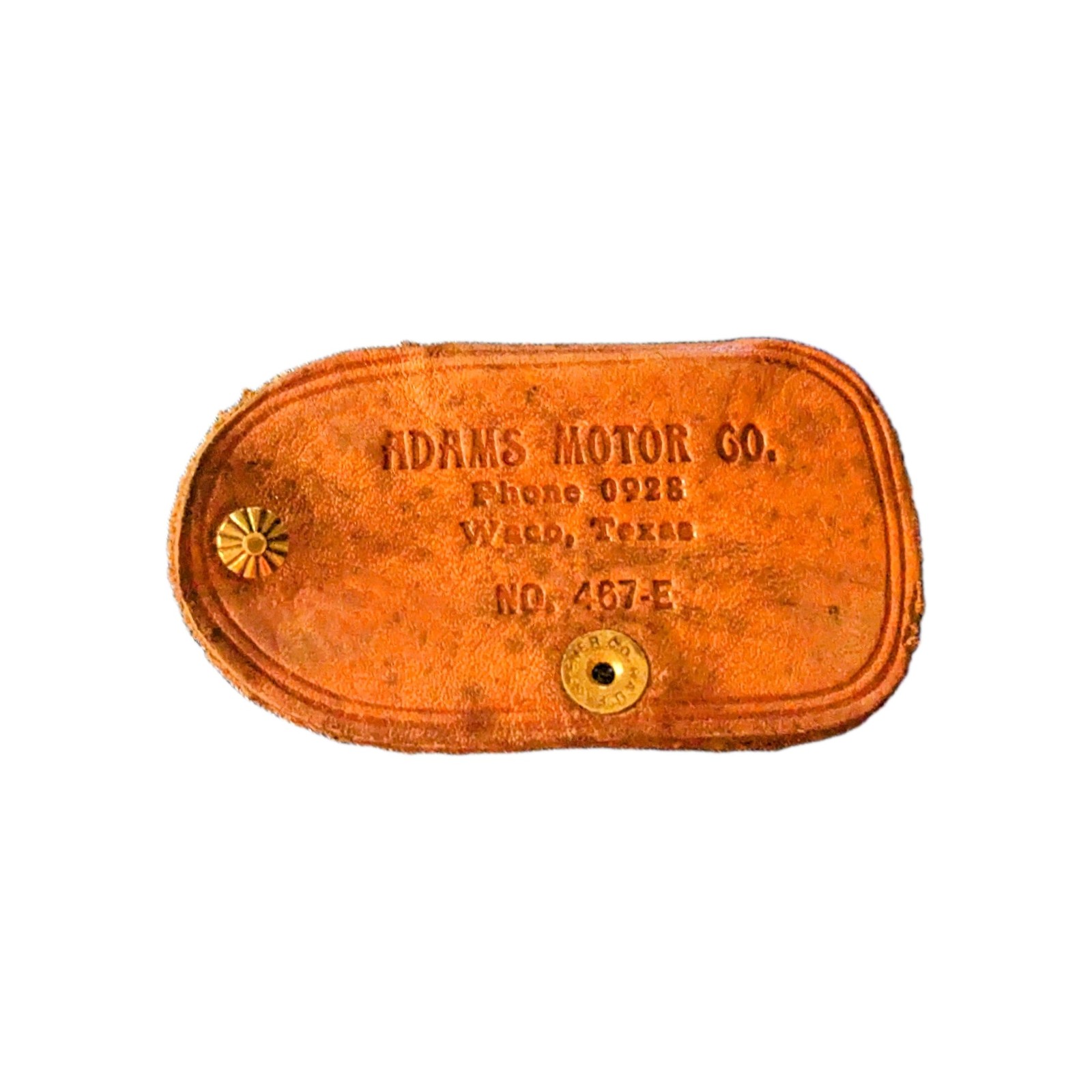 Vtg Pre WW2 1930s Ford Dealer Promo Leather Key Case  Adams Motor Co Waco, Texas