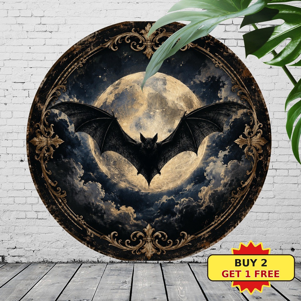 Charming Hanging Metal Tin Sign Vintage Home Wall Art Hanging Plaque Decor