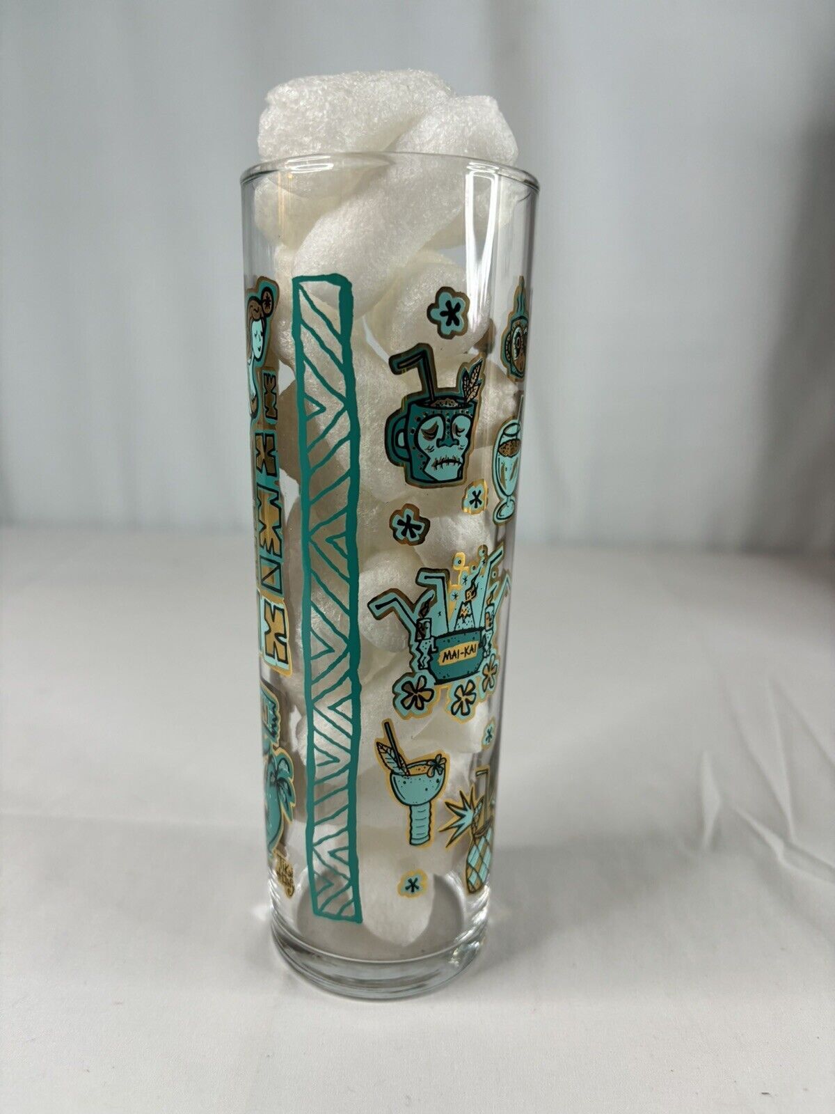 The Hukilau Zombie Glass Tiki Tony Mai Kai Pineapple Coconut Mermaid Tiki Torch
