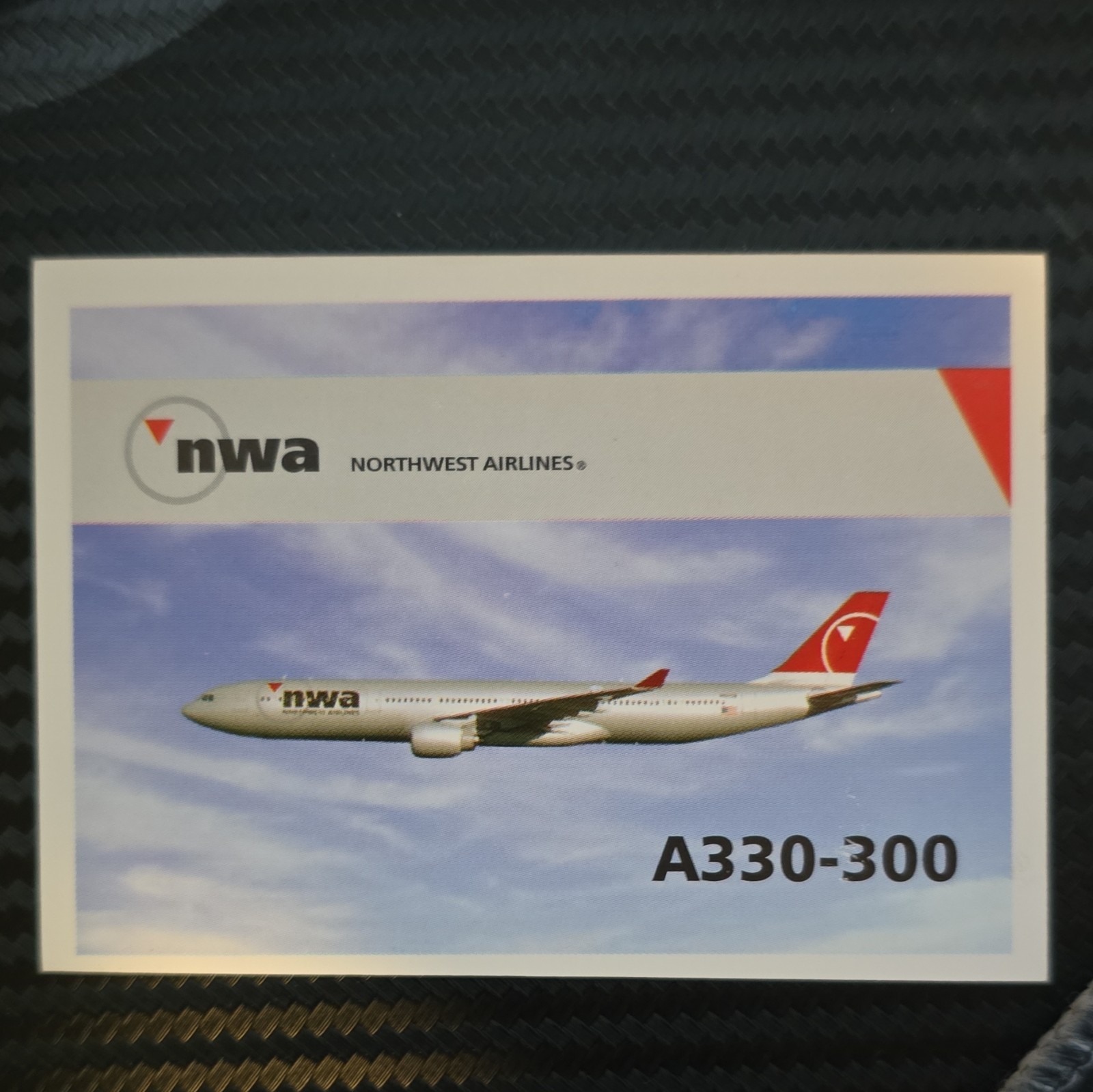 Northwest Airlines A330-300 Pilot Trading Card