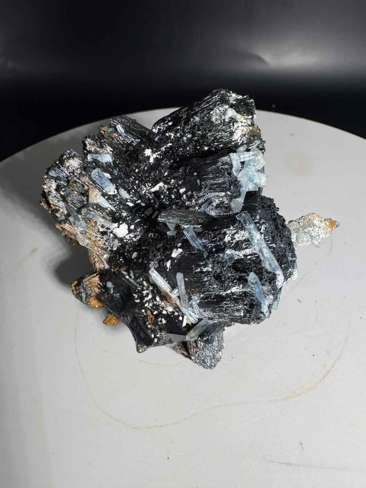 177g Natural Aquamarine Tourmaline Cluster Mineral Specimen Namibia