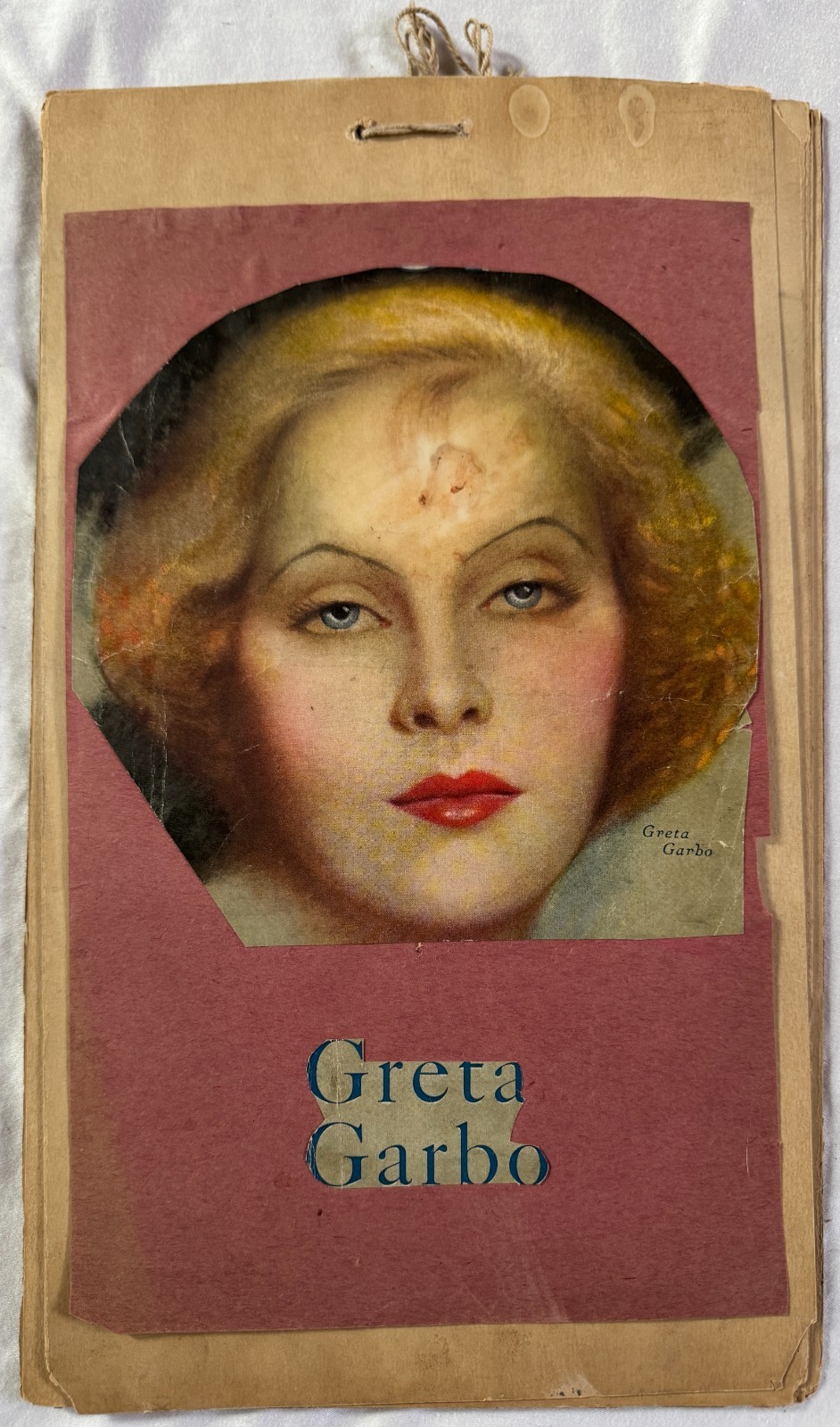 Greta Garbo - Vintage Old Handmade Scrapbook w/ Film Clippings & Photos