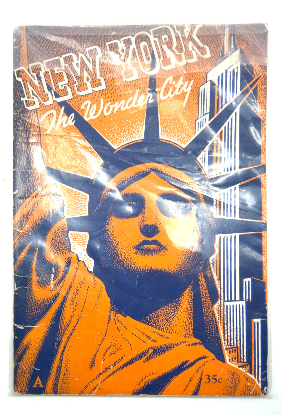 VTG Art Deco Travel Brochure of New York w/ Statue of Liberty & Iconic Landmarks