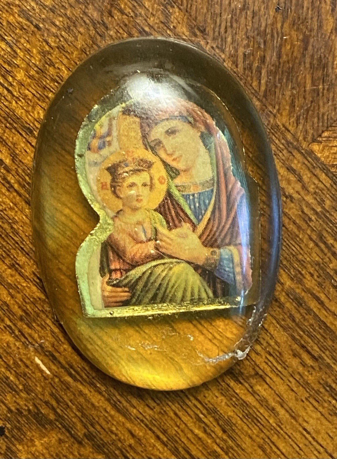 Antique Religous Pocket Icon 