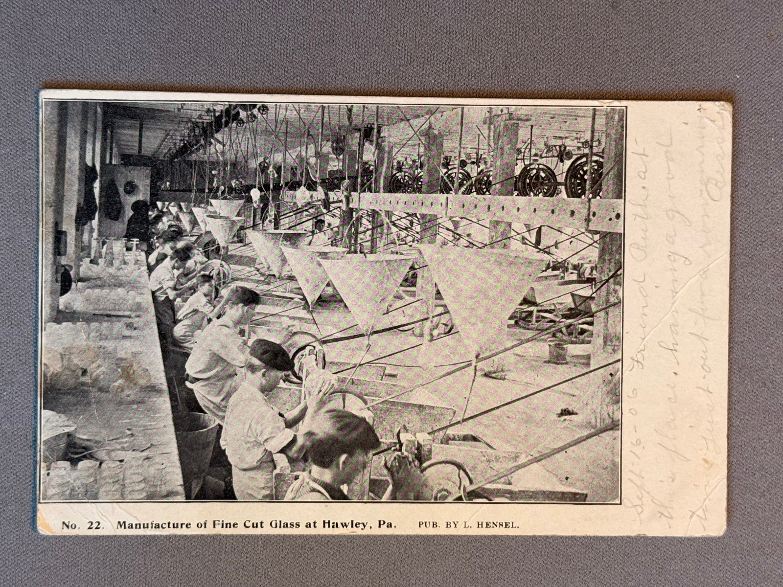 PA Pennsylvania Hawley Manufactureres Of Fine Cut Glass Interior, PMC, PM 1906