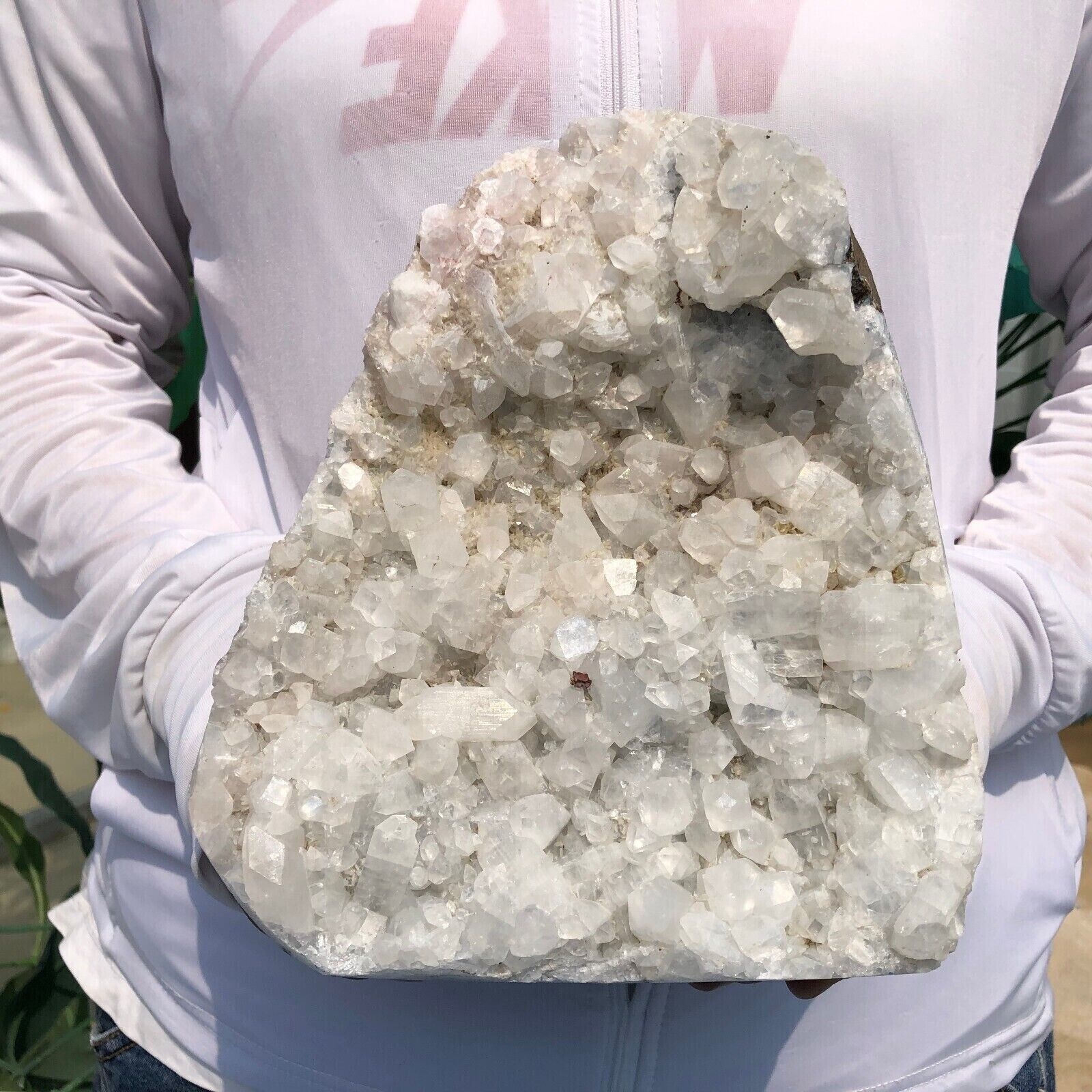 6.2 LB Natural White Calcite Quartz Crystal Cluster Mineral Specimen Healing