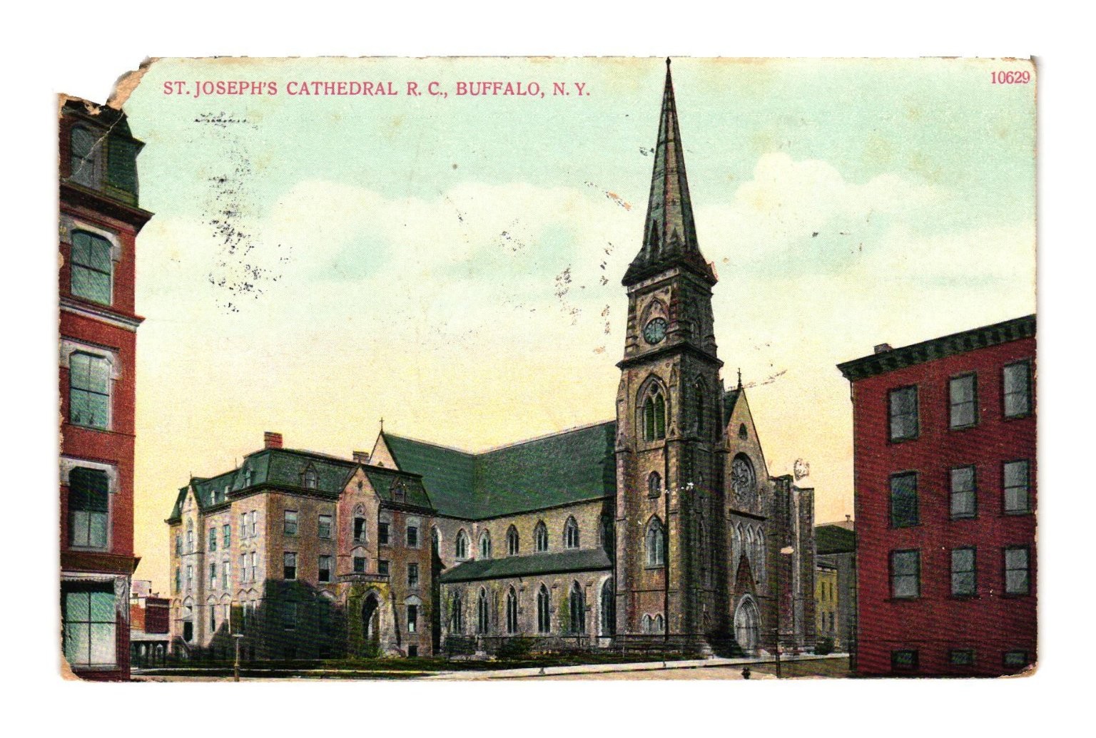 Vintage 1909 St. Joseph\'s Cathedral Buffalo NY Postcard Vintage 1909 St. Joseph\'s Cathedral Buffalo NY Postcard