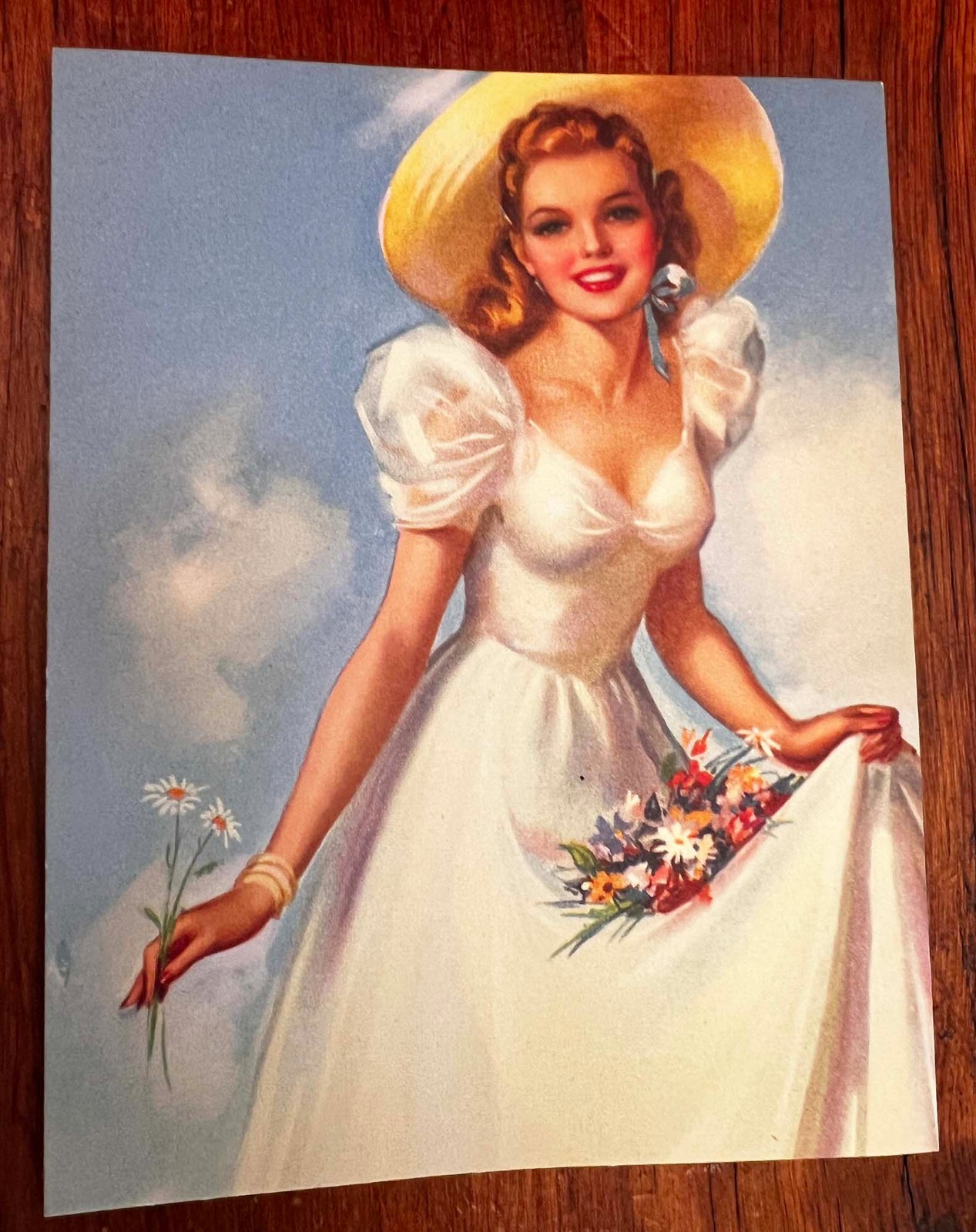 EXCELLENT Original 1940s Pin-Up Print  ORIGINAL \