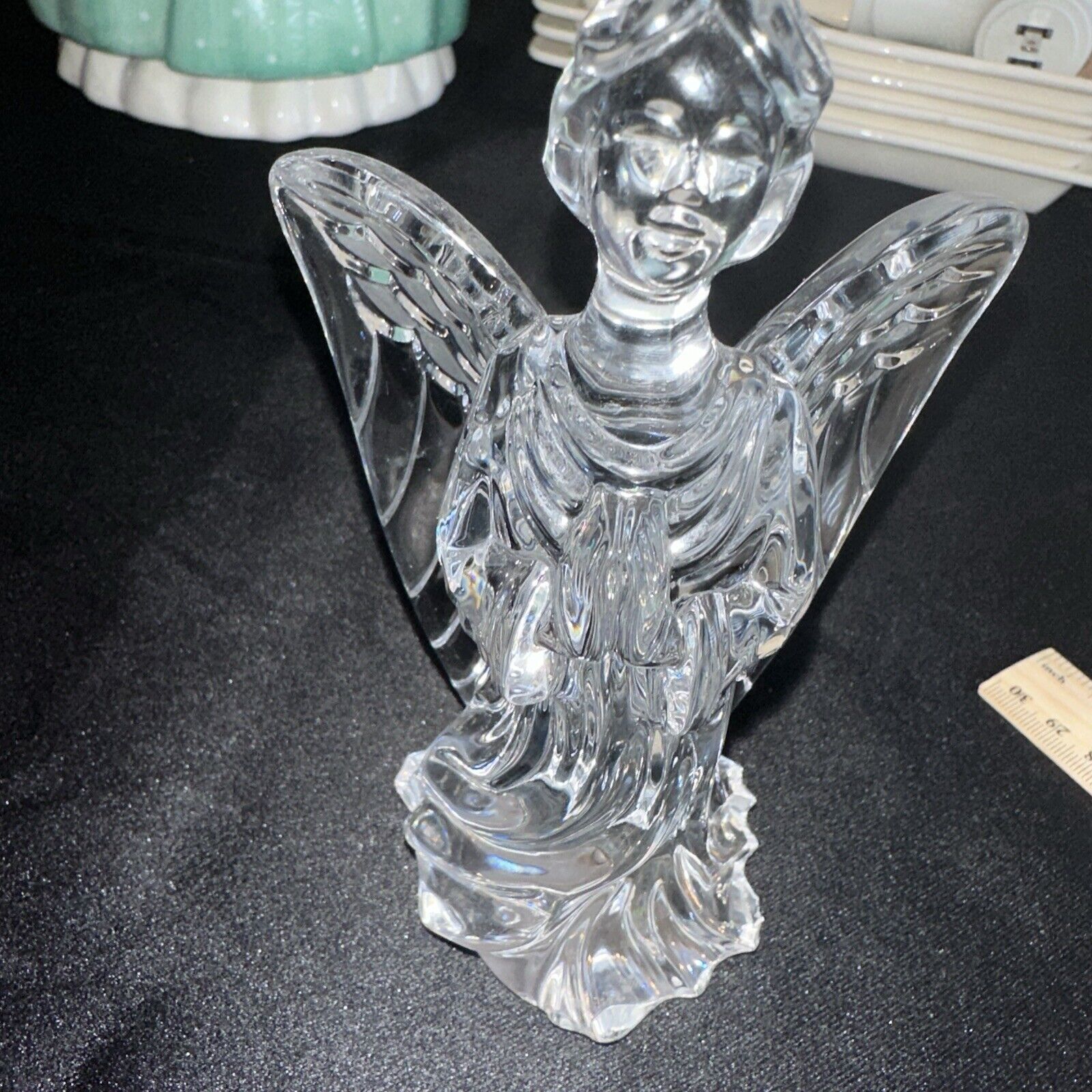 Waterford Crystal Nativity Guardian Angel Figurine ~ Made In Ireland ~ 6\