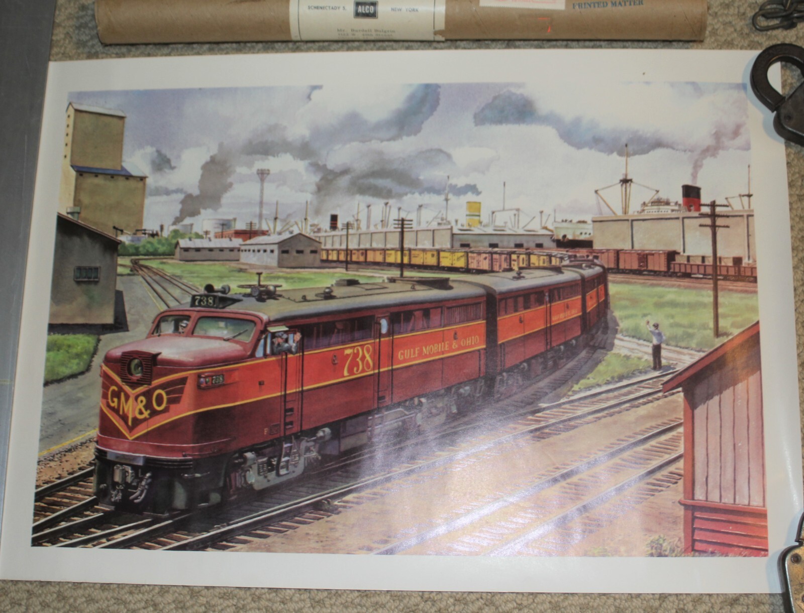 Lot of 2 Original Prints from ALCo - GM&O, SAL
