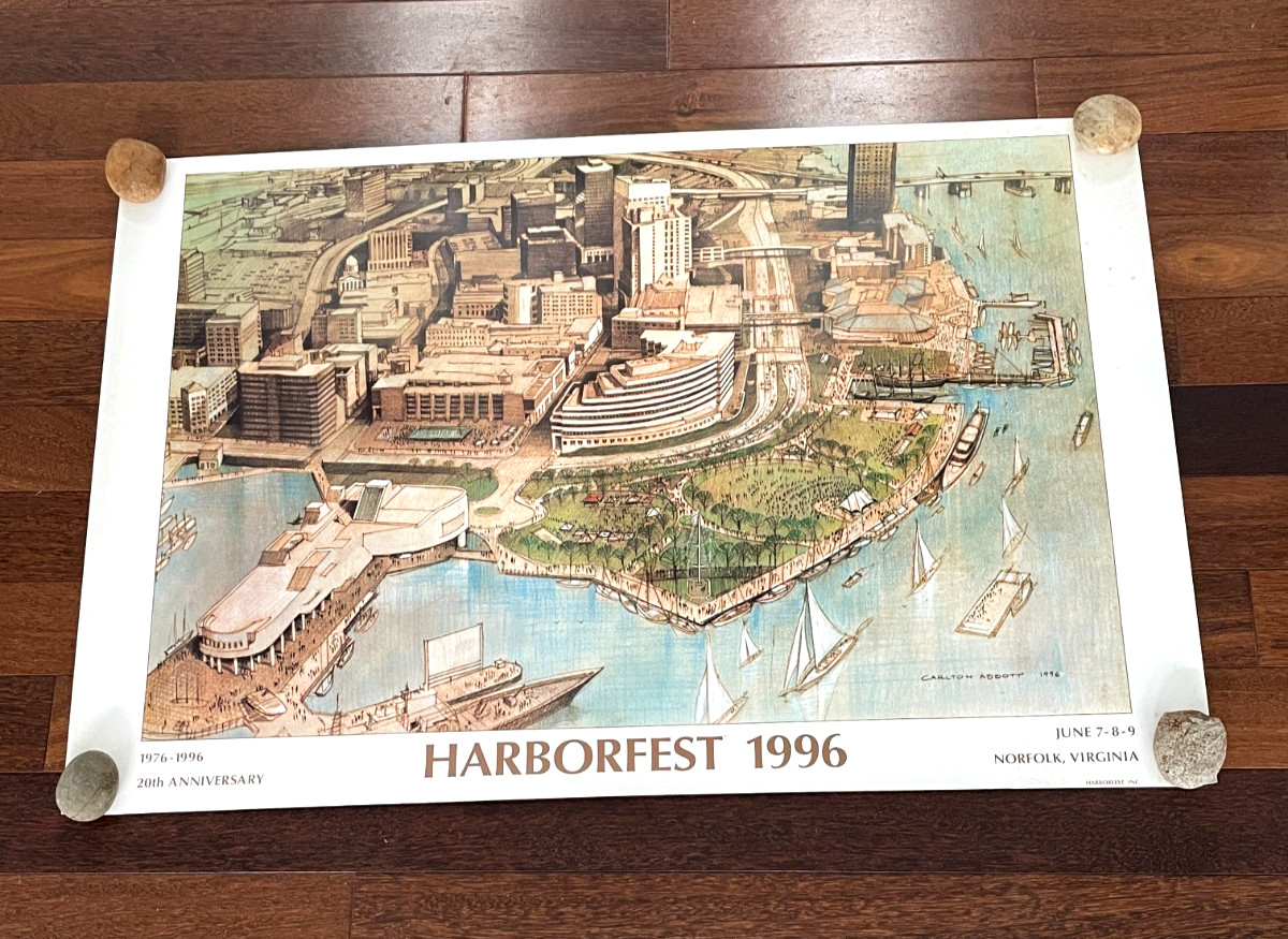 NORFOLK, VA 1996 VINTAGE HARBORFEST 20th ANNIVERSARY POSTER 34 NORFOLK, VA 1996 VINTAGE HARBORFEST 20th ANNIVERSARY POSTER 34