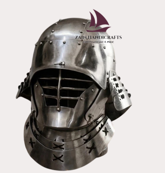 ZAIN Samurai Helmet Steel Armor for Buhurt/SCA/Medieval Combat Halloween Armor
