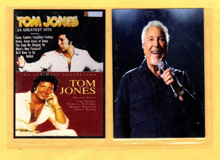 TOM JONES    CUSTOM  NOVELTY TRADING CARD 2 CARDS   SET