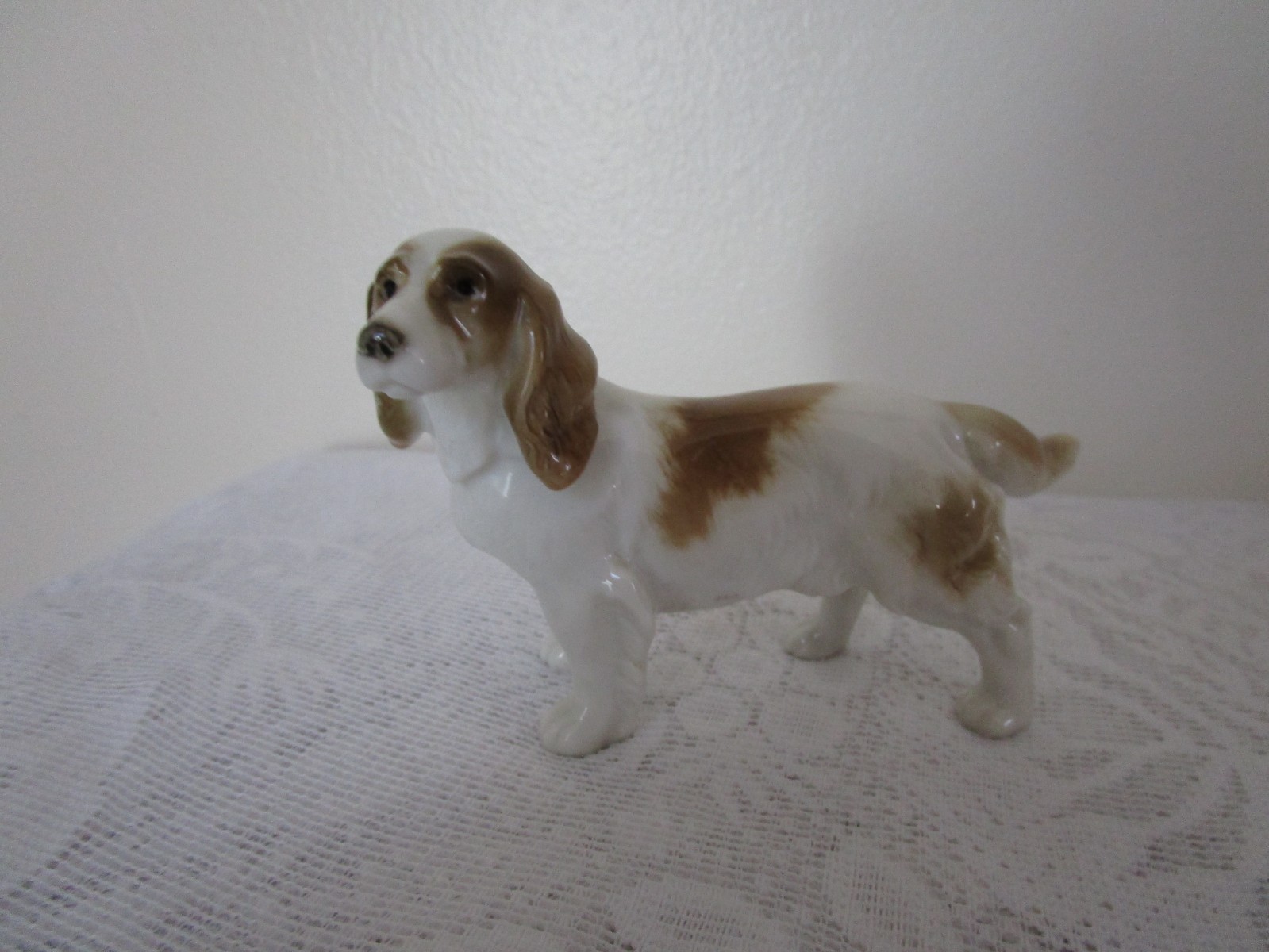 Vintage JHR Germany Cocker Spaniel Dog Figurine Porcelain 4.25'' Long XLNT
