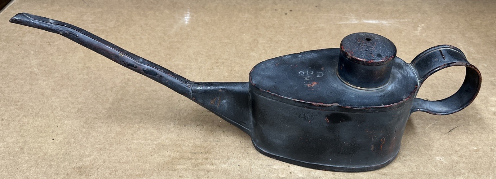 Vintage LNER Railway Metal Oil Can Stamp GPD Long Spout Oiler