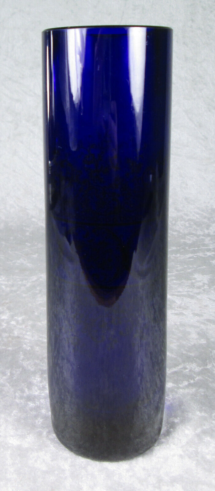 Cobalt Blue Glass Tea Light Votive Candle Holder 9 inch Tall 3 Pounds Pattern
