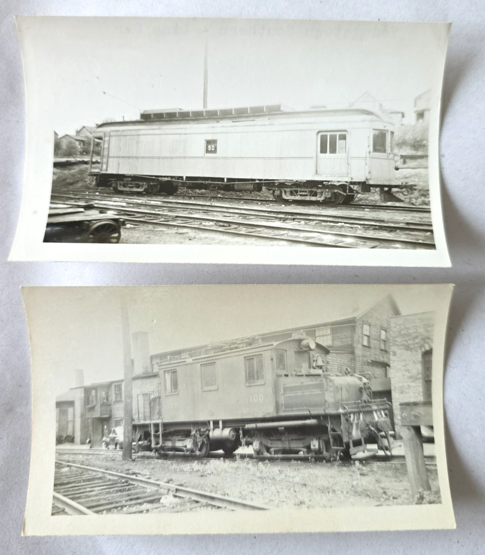 C. 1930s Youngstown & Southern Railroad Line Car, Steeplecab Photo Lot Of 2
