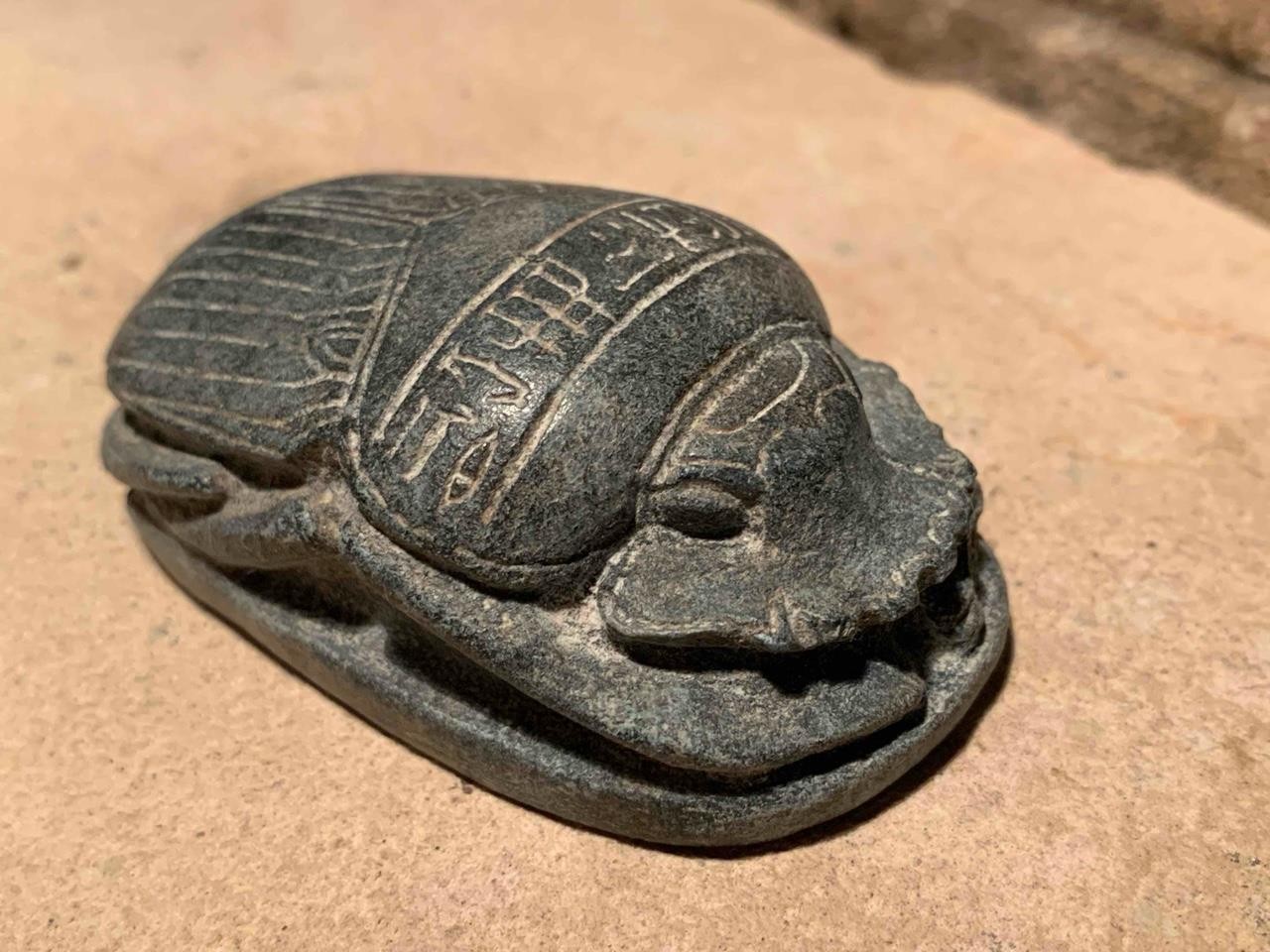 Egyptian art - Museum replica - New Kingdom heart scarab amulet.