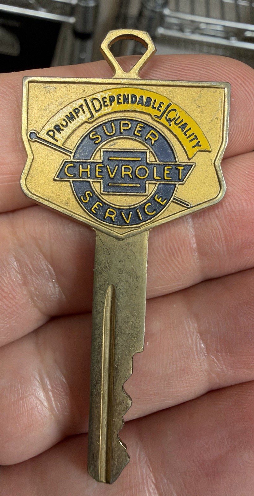 Vintage 1964 Super Chevrolet Service Key Auto Dealer 2.5\