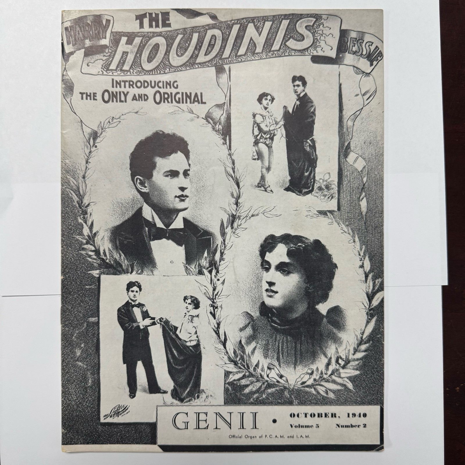 Genii Magazine October 1940 Harry Houdini Cover Vol 5 No 2 Magic Collectible