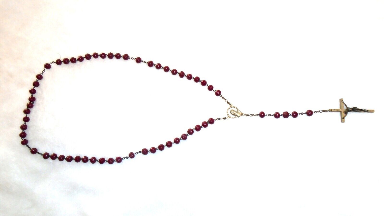 Vintage Rosary Italy beads made w rose petals Vatican