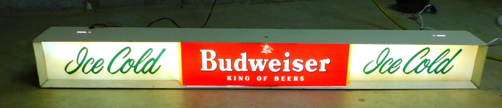 Rare 1950s BUDWEISER Ice Cold BEER Cooler 48\ Rare 1950s BUDWEISER Ice Cold BEER Cooler 48\