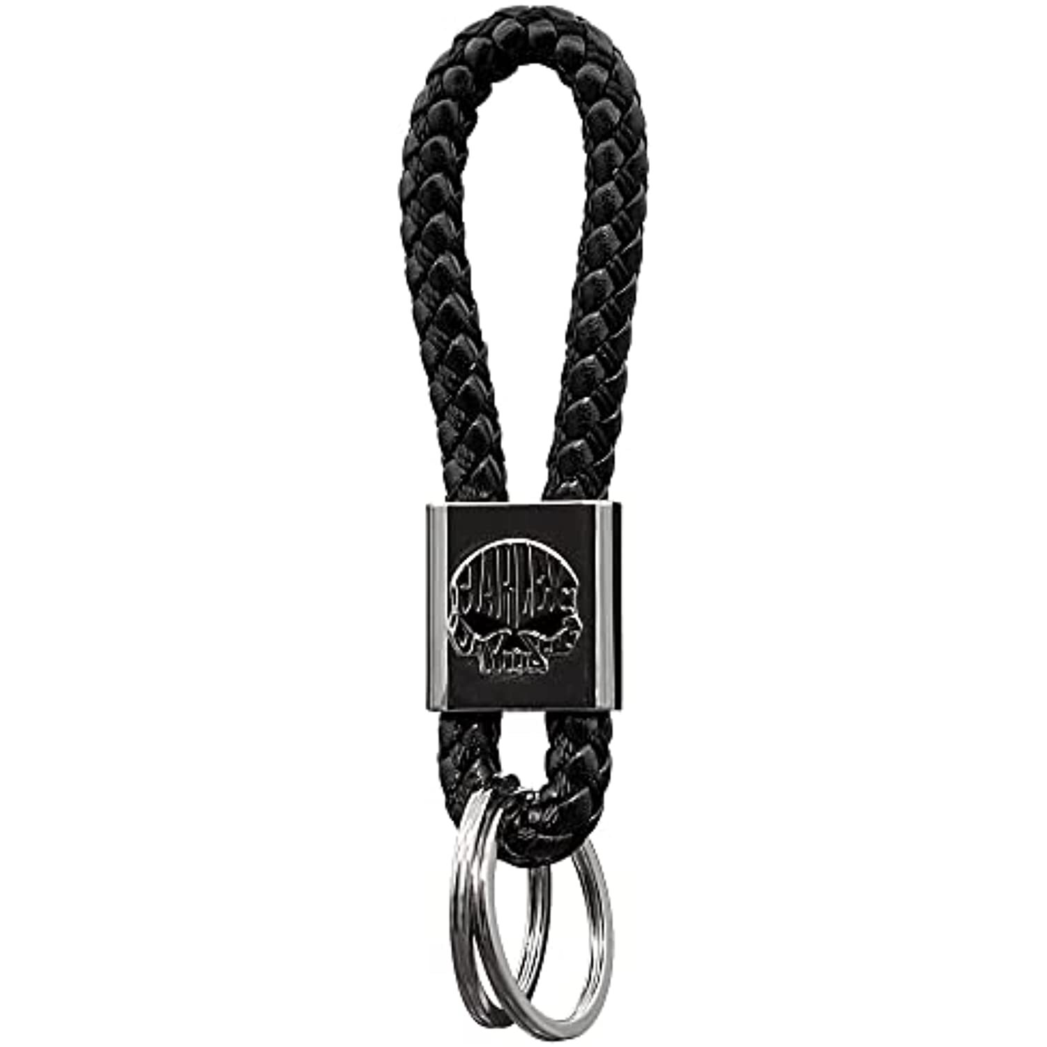Harley-Davidson Willie G Skull Vinyl Braided Black Rope Key Chain 4545
