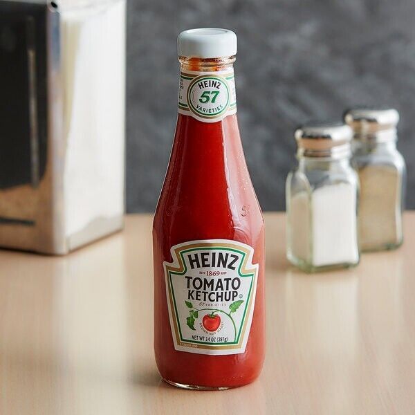 New sealed GLASS 14 oz. Bottle Heinz Ketchup