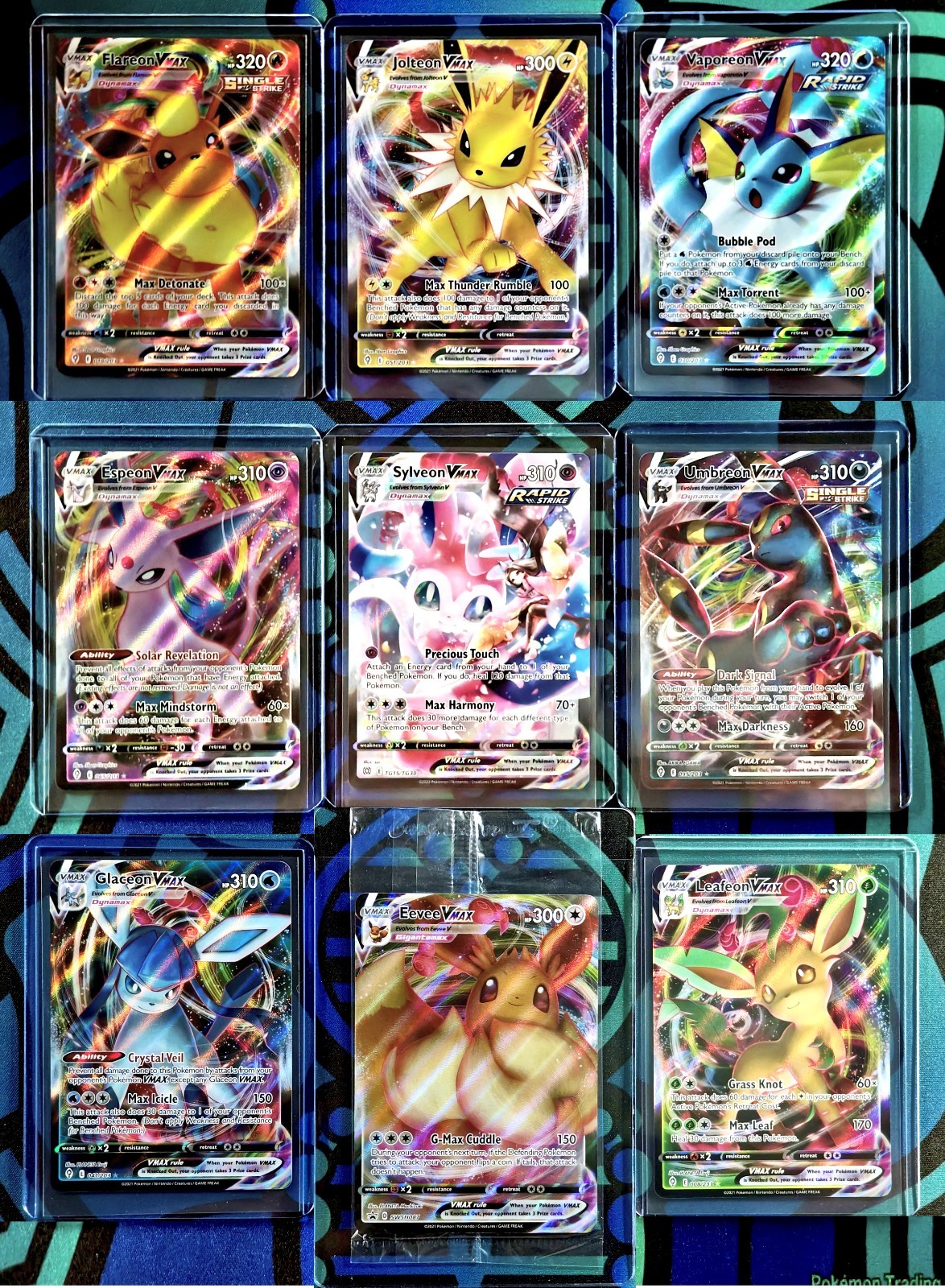 Pokemon Sylveon VMAX #TG15, SEALED Eevee VMAX & Evolving Skies VMAX Full Art set