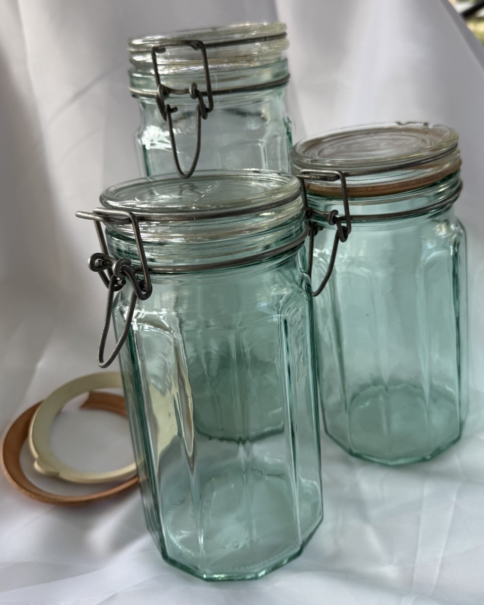 Vintage Hermetic Jar By Made In Italy Set Of Three