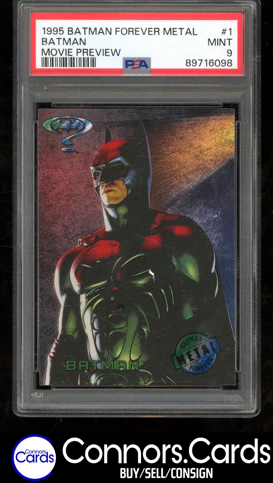 Batman 1995 Fleer Batman Forever Metal #75 Moview Preview POP 9